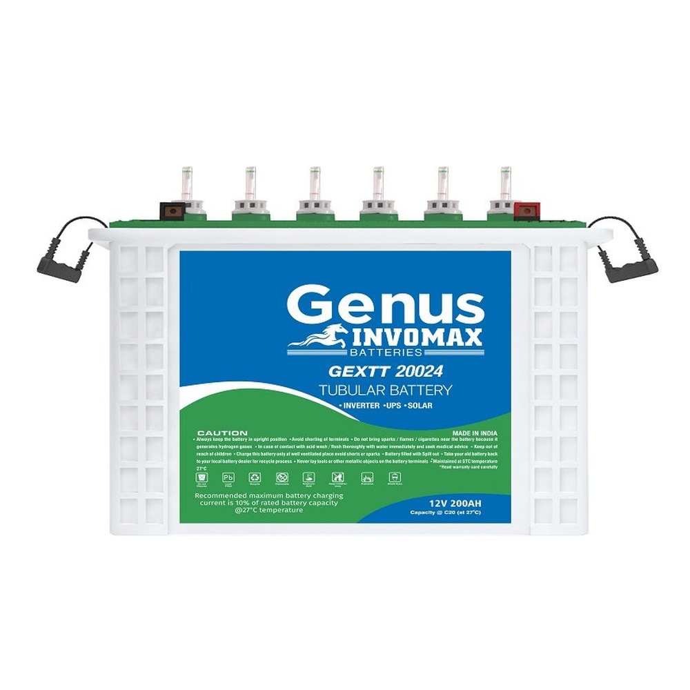 Genus Invamax 200Ah 12V Tall Tubular Deep Cycle Battery