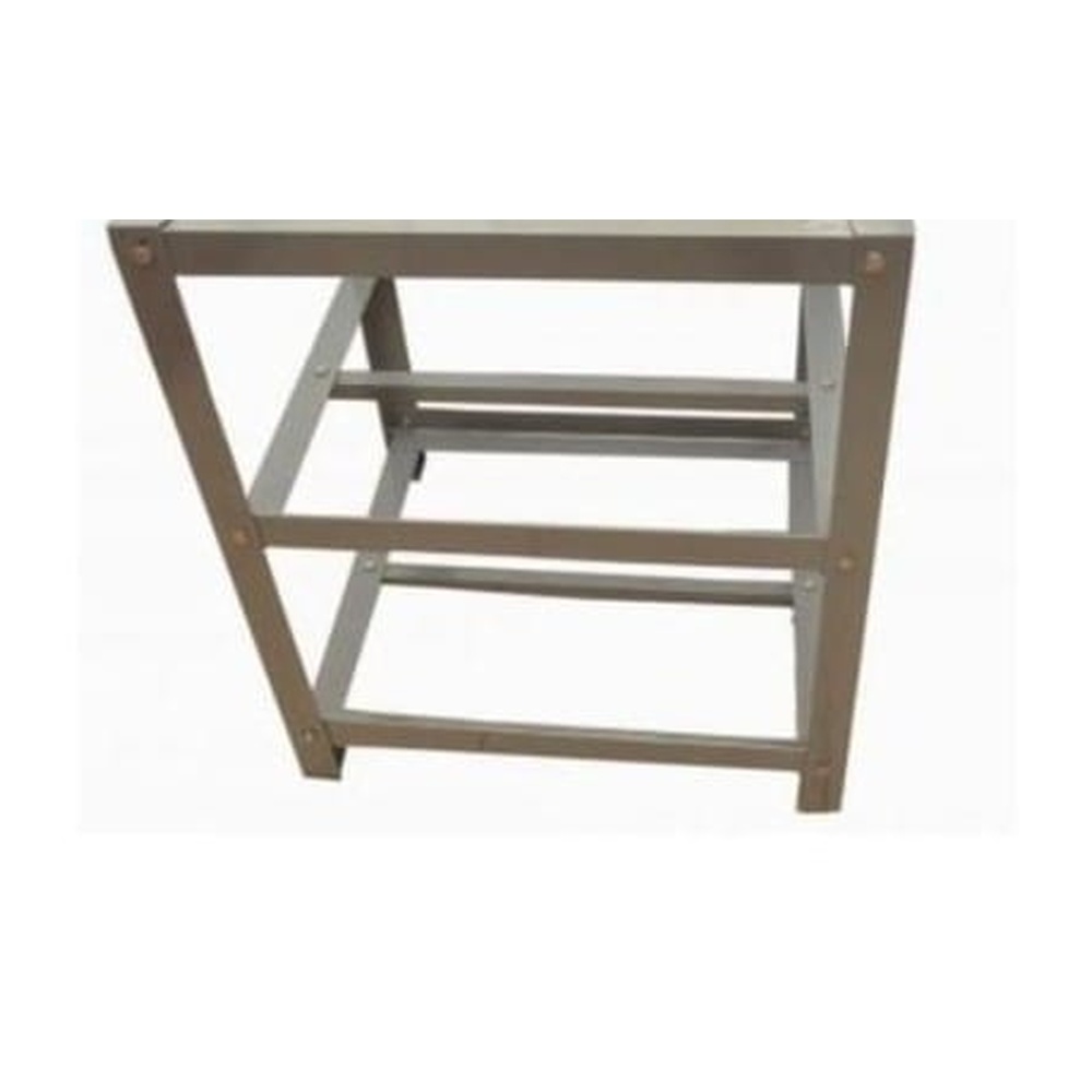 Heavy-Duty 2-Battery Compact Metal Stand with Caster Wheels