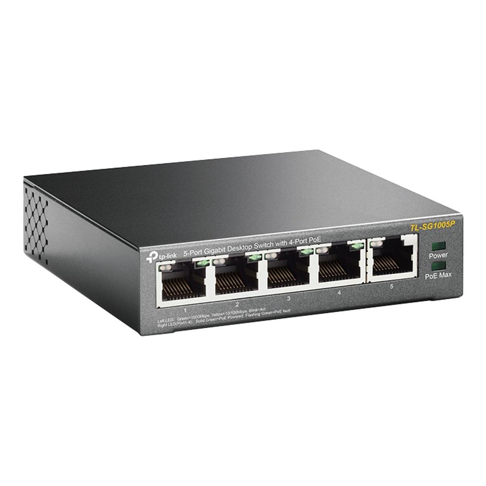 TP-Link 5-Port Gigabit Desktop Switch with 4-Port PoE+ (TL-SG1005PC / DS-3E0105P)