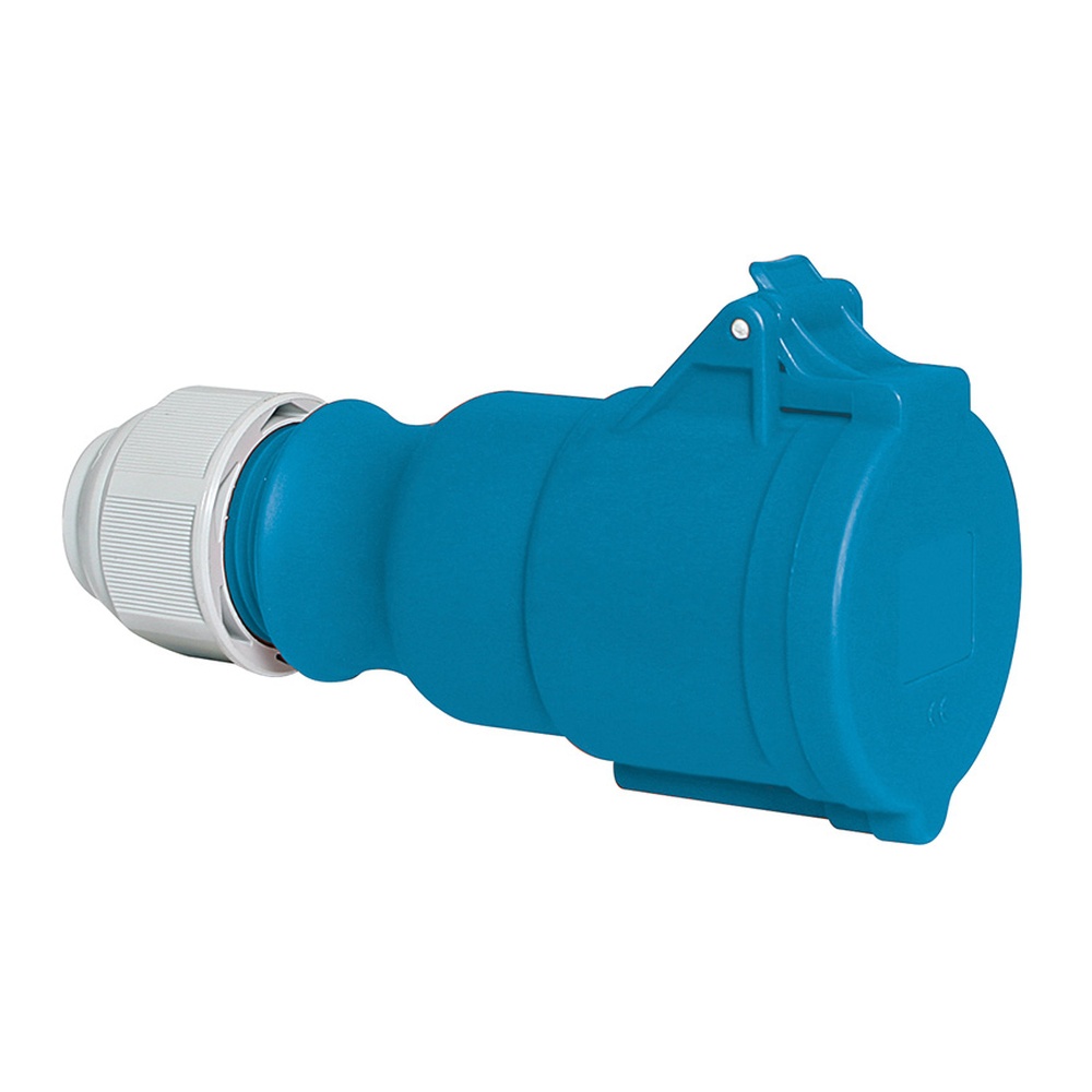 Mennekes / CEE 16A 3-Pin IP44 Industrial Plug & Coupler Set (240V Blue)