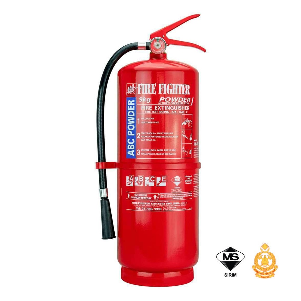 SafePro 9kg Heavy-Duty ABC Dry Chemical Powder Fire Extinguisher