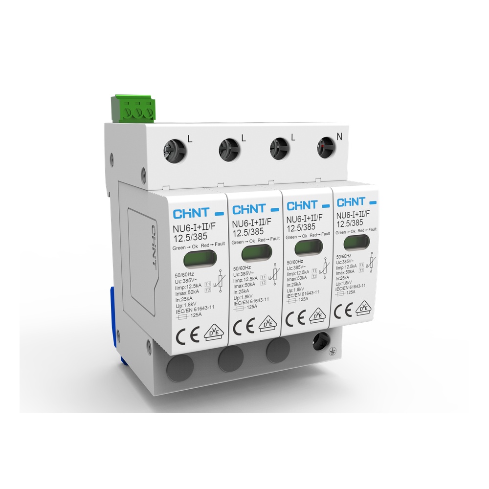 Schneider Electric Acti9 iPRD40r 3-Pole+N 350V AC 40kA Type 2 Surge Protection Device with Remote Indication