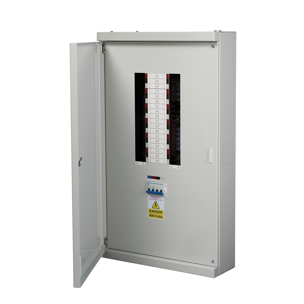 Chint NX8-12 12-Way Flush Mount Metal Consumer Unit Enclosure with Earth/Neutral Bars