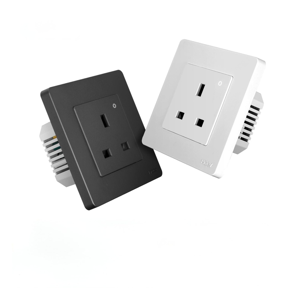 Moes Star Ring 13A Smart Zigbee / Wi-Fi UK In-Wall Socket with Energy Monitoring