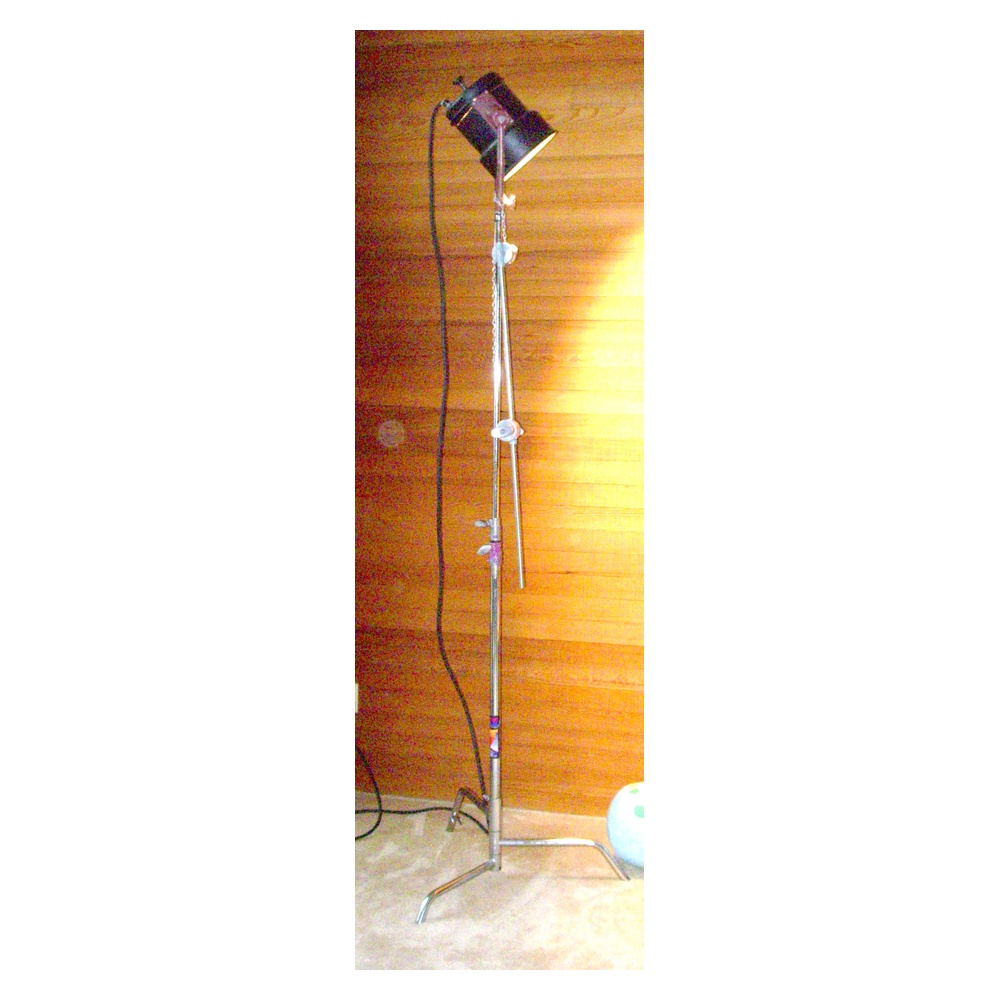 Heavy-Duty Stainless Steel C-Stand with Grip Head & 1.28m Boom Arm